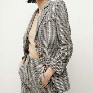 CONSIGNED NWOT Veronica Beard Berkshire Houndstooth Dickey Jacket Blazer Multi
